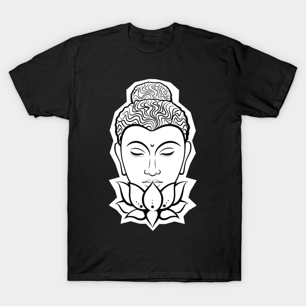 Lotus Buddha T-Shirt by kzenabi